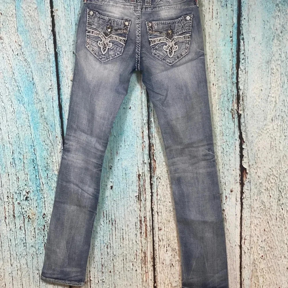 ROCK REVIVAL NWT Barbila Straight Embellished Jeans - Picture 11 of 16